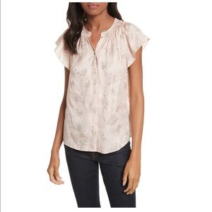 Rebecca Taylor pink silk blouse